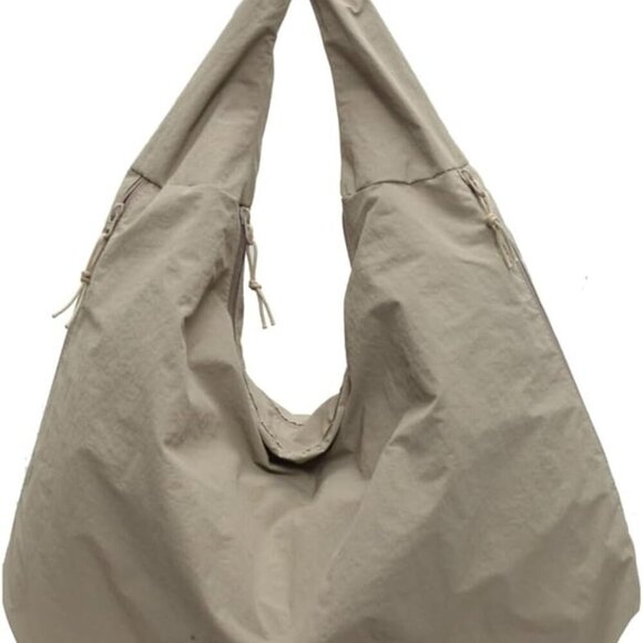 Handbags - Lightweight Slouchy Beach Bag for Women - Trendy Nylon Hobo Purse Essentials